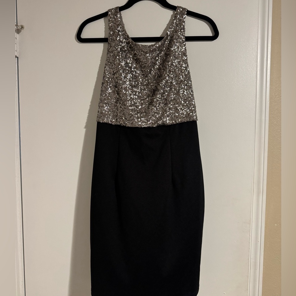 OVI dress Silver sequin top/ black bottom